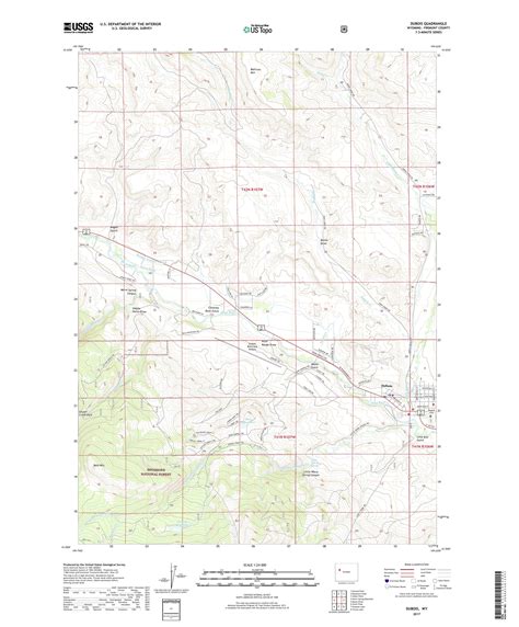 MyTopo Dubois, Wyoming USGS Quad Topo Map