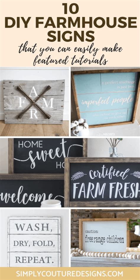 DIY Farmhouse Signs That You Can Easily Make - Simply Couture Designs