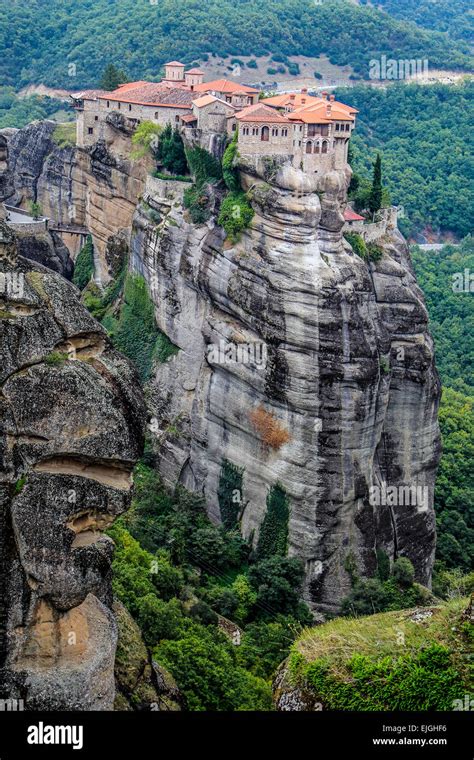 Greece Kalambaka Meteora Varlaam Monastery Stock Photo - Alamy