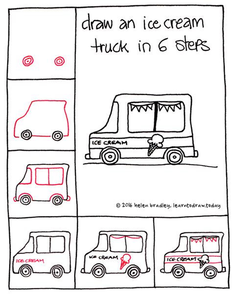 Learn to Draw an Ice Cream Truck in 6 Steps : Learn To Draw