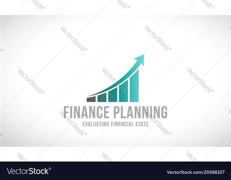 Finance planning logo design Royalty Free Vector Image