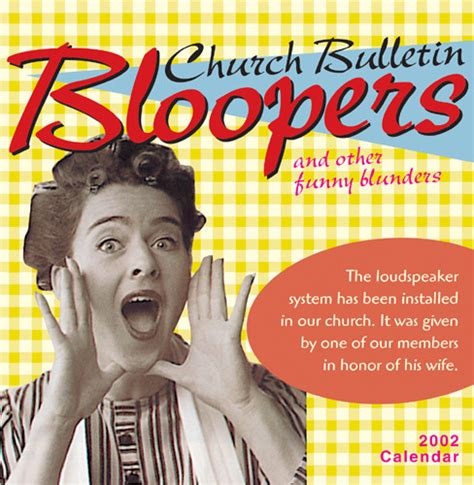 Bibles At Cost - Church Bulletin Bloopers 2002 Calendar : and other funny blunders - Calendar ...