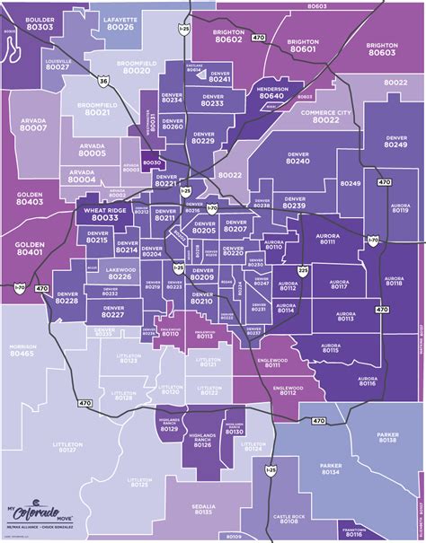 Denver Area Zip Code Map