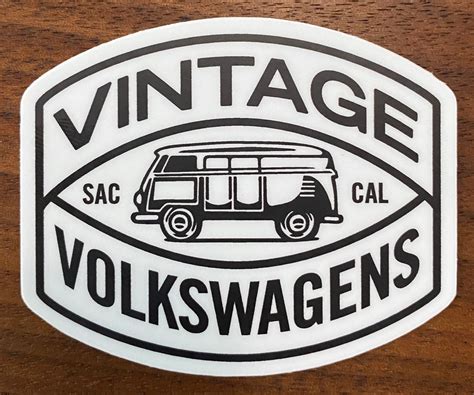 Vintage Volkswagens logo sticker | Etsy