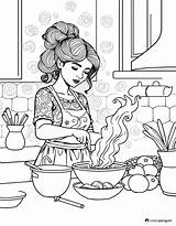 Kitchen Coloring Page · Creative Fabrica sketch template