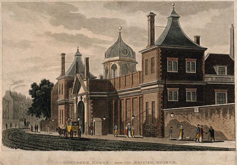 The British Museum in Montague House: the Russell Street facade. Coloured aquatint. | Wellcome ...