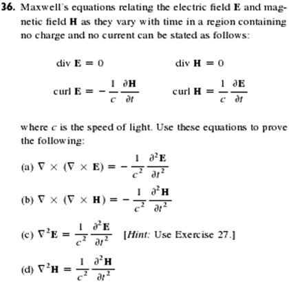 Solved Maxwell's equations relating the electric field E and | Chegg.com