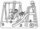 Children Park Coloring Page  Wecoloringpage Pages sketch template