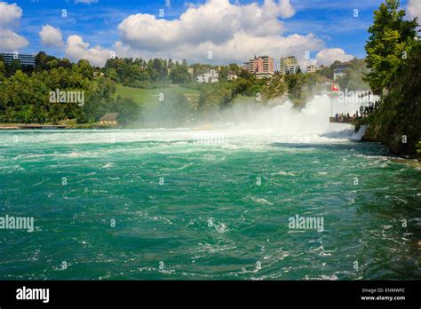 Rheinfall - biggest waterfall in Europe, located in Schaffhausen, Switzerland Stock Photo - Alamy