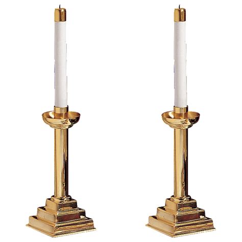 Tierded Base Brass Altar Candlestick. 82-5052XX. Tonini Church Supply