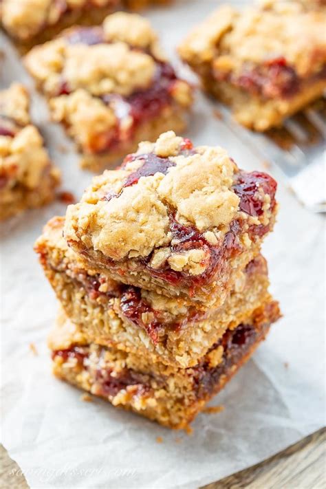 Peanut Butter and Jelly Bars - Saving Room for Dessert