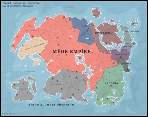 The Continent of Tamriel: Year 201 of the 4th Era : imaginarymaps