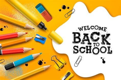 Back To School Party, Welcome Back To School, School Vector, Banner Doodle, Checkered Paper ...