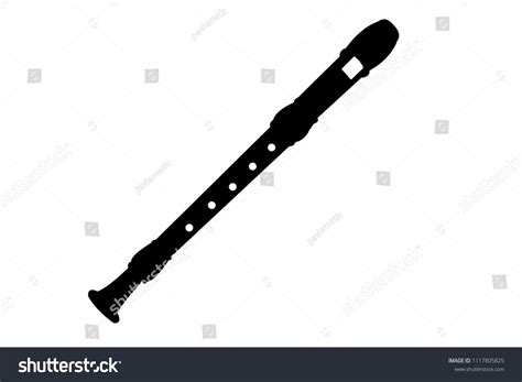 Black Silhouette Flute Stock Vector (Royalty Free) 1117805825 | Shutterstock