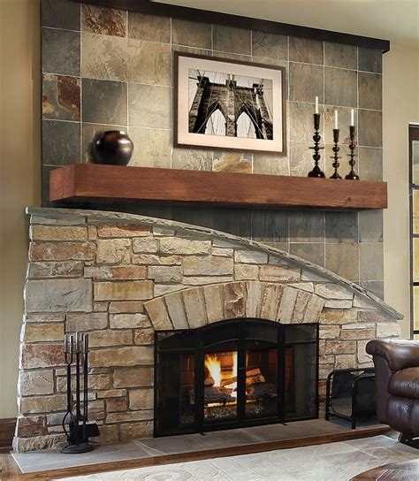 fireplace design with black mantle - Google Search | Камин