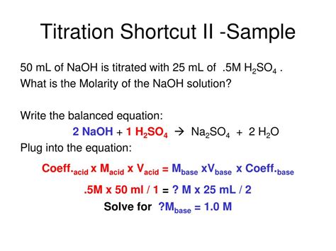 Titration Formula