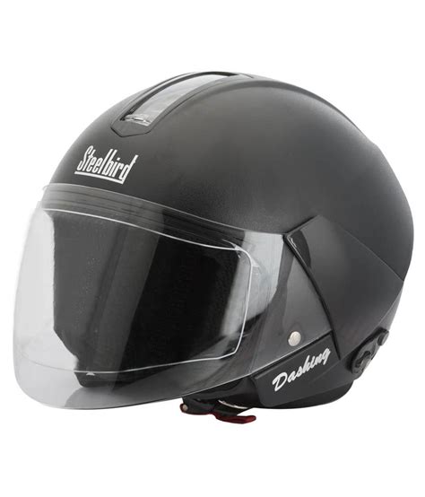 Steelbird Black Open Face Helmet: Buy Steelbird Black Open Face Helmet Online at Low Price in ...