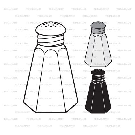 Salt Shaker. Clip Art Silhouettes eps Svg Pdf Png Dxf - Etsy