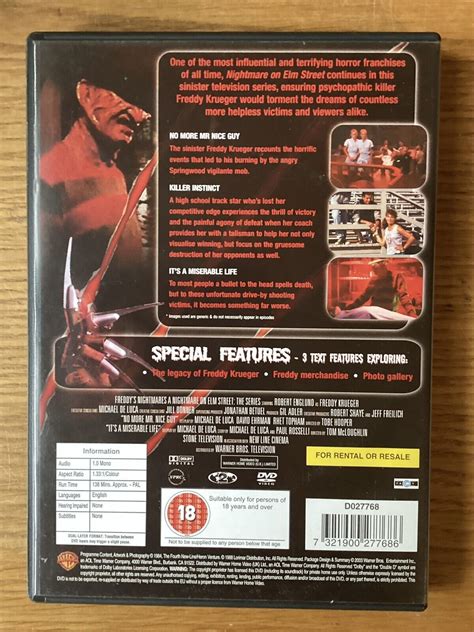 Freddy's Nightmares TV Series Season Vol. 1 (Nightmare on Elm Street) UK DVD 7321900277686 | eBay