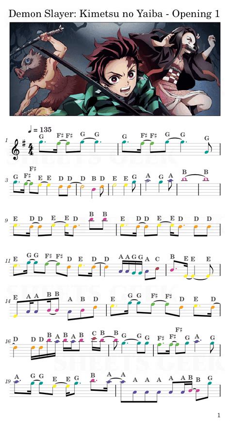 Demon Slayer: Kimetsu no Yaiba - Opening 1 (Gurenge) | Easy Sheet Music