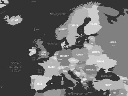 Vector of Europe map - grey colored on - ID:138583546 - Royalty Free Image - Stocklib