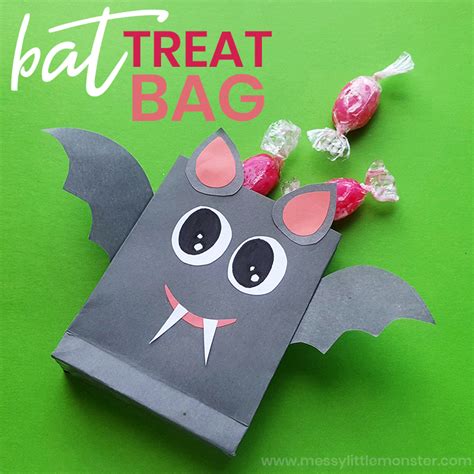 Halloween Treat Bags Bat Craft - Messy Little Monster