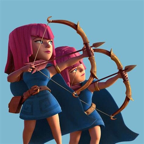 Two Archers with their Blue Dresses in 2020 | Clash royale, Clash royale wallpaper, Clash of clans