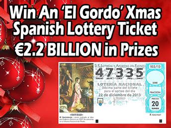 Win Spanish Christmas Lottery El Gordo Free Tickets | Tumbit Competitions