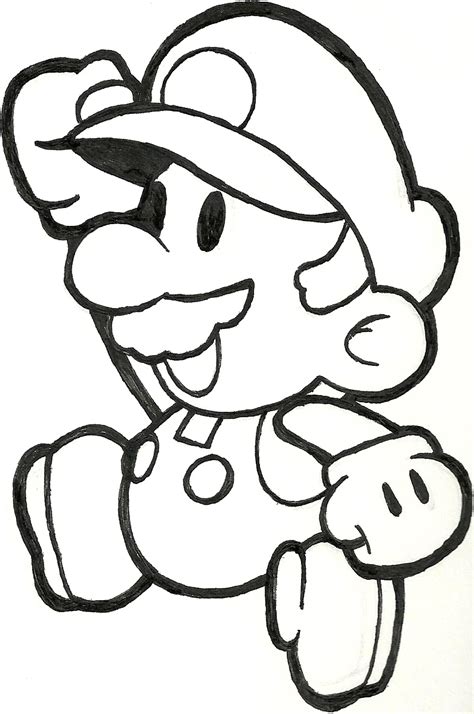 Paper Mario Drawing at GetDrawings | Free download