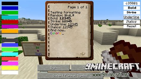 Text Formatting Mod 1.7.10 - Mc-Mod.Net