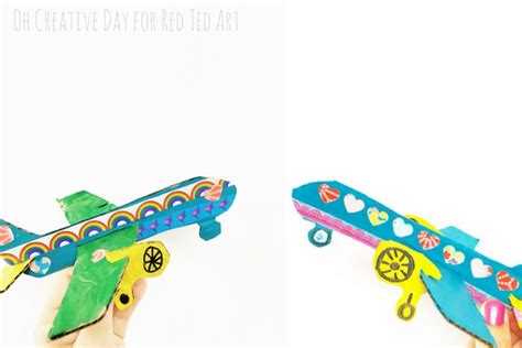 Cardboard Airplane Craft - Oh Creative Day