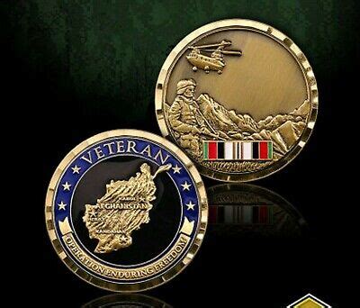 OEF OPERATION ENDURING FREEDOM VETERAN SERVICE MEDAL 1.75" CHALLENGE ...