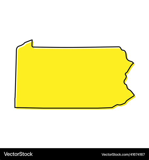 Pennsylvania State Map Outline - Domini Hyacintha