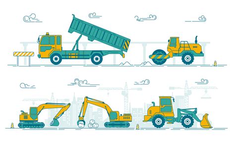 road construction set 9929916 Vector Art at Vecteezy