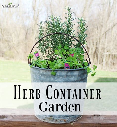 Herb Container Garden - FARMHOUSE 40