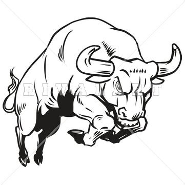 Free Charging Bull Drawing, Download Free Charging Bull Drawing png ...