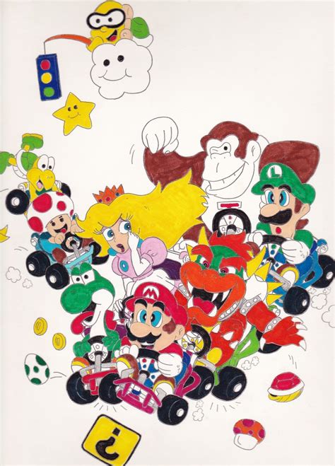 Mario Kart Drawing at GetDrawings | Free download