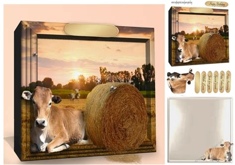 cow and the hay bale - CUP1206249_48749 | Craftsuprint