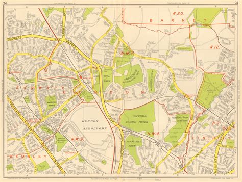 BARNET NW9 NW4 NW7 Edgware Mill Hill Finchley Hendon. GEOGRAPHERS' A-Z ...