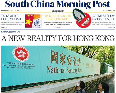 South China Morning Post front pages: drawing attention to important stories of the day from ...