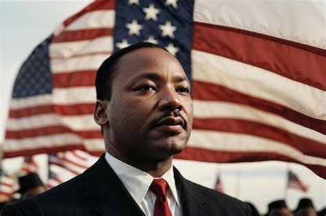 Premium AI Image | Martin Luther king day with USA flag