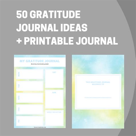 50 Gratitude Journal Ideas And Printable Gratitude Journal