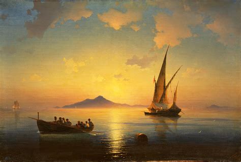 The Bay Of Naples Painting by Ivan Konstantinovich Aivazovsky