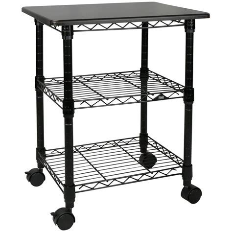 Apollo Hardware Printer Stand Desk Series / 3 Tier Printer Stand (black)(medium Size) | Wayfair