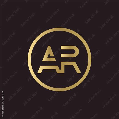 AR Logo Design Business Typography Vector Template. Creative Linked ...