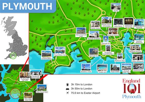 England 101 - Map of Plymouth