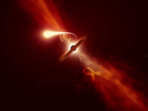 Astronomers caught a black hole slurping up a star like spaghetti