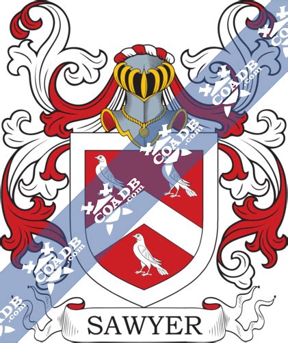 Sawyer Family Crest, Coat of Arms and Name History