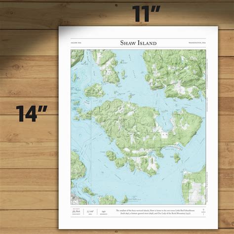 Shaw Island – Trail map prints – Paper Cairns