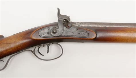 Early Hawken rifle marked on the top flat of the barrel “S. Hawken, St ...